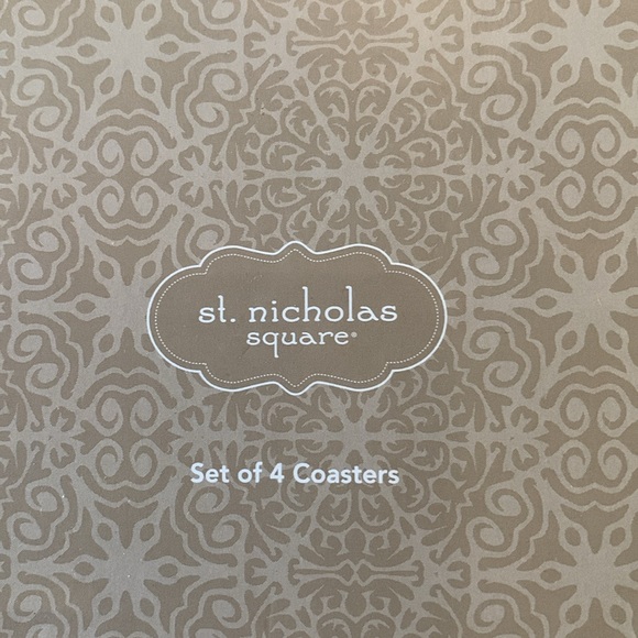 St. Nicholas square, coaster set, joy to the world, (set of 4), NIB - Picture 8 of 8